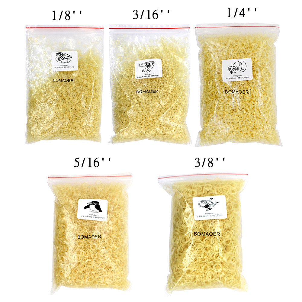 5000 PCS Dental Orthodontic 3.5OZ Elastic Band 5 SIZES For Dentist Bomaoer
