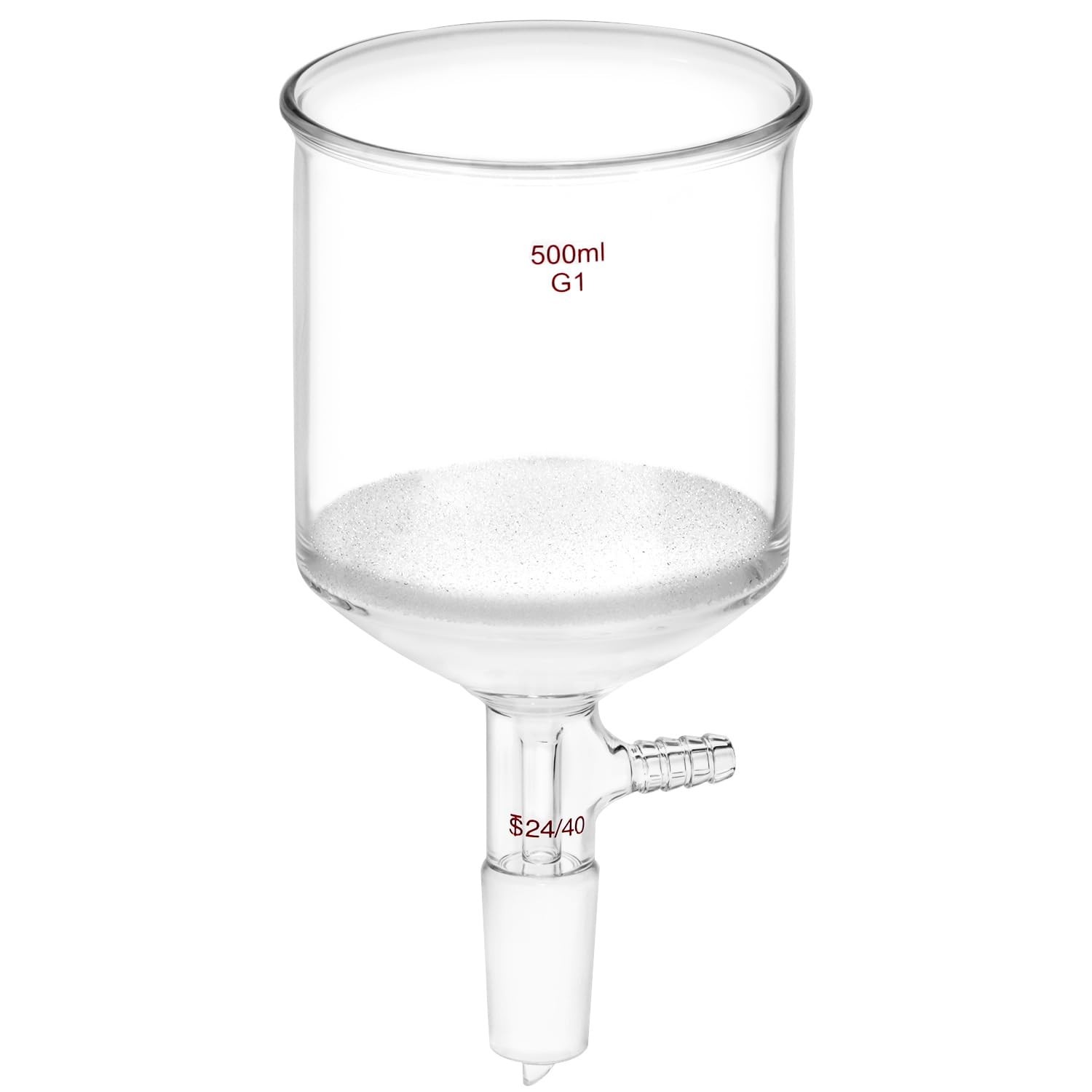 500ml Filtering Buchner Funnel Medium Frit G1 Lab Glassware with Standard 24/…