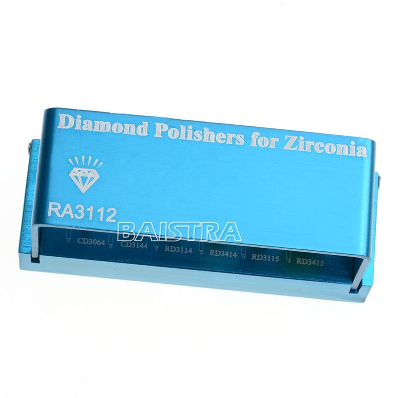Dental Zirconia Diamond Polishing Cups Burs Kit RA3112 for Low Speed Handpiece