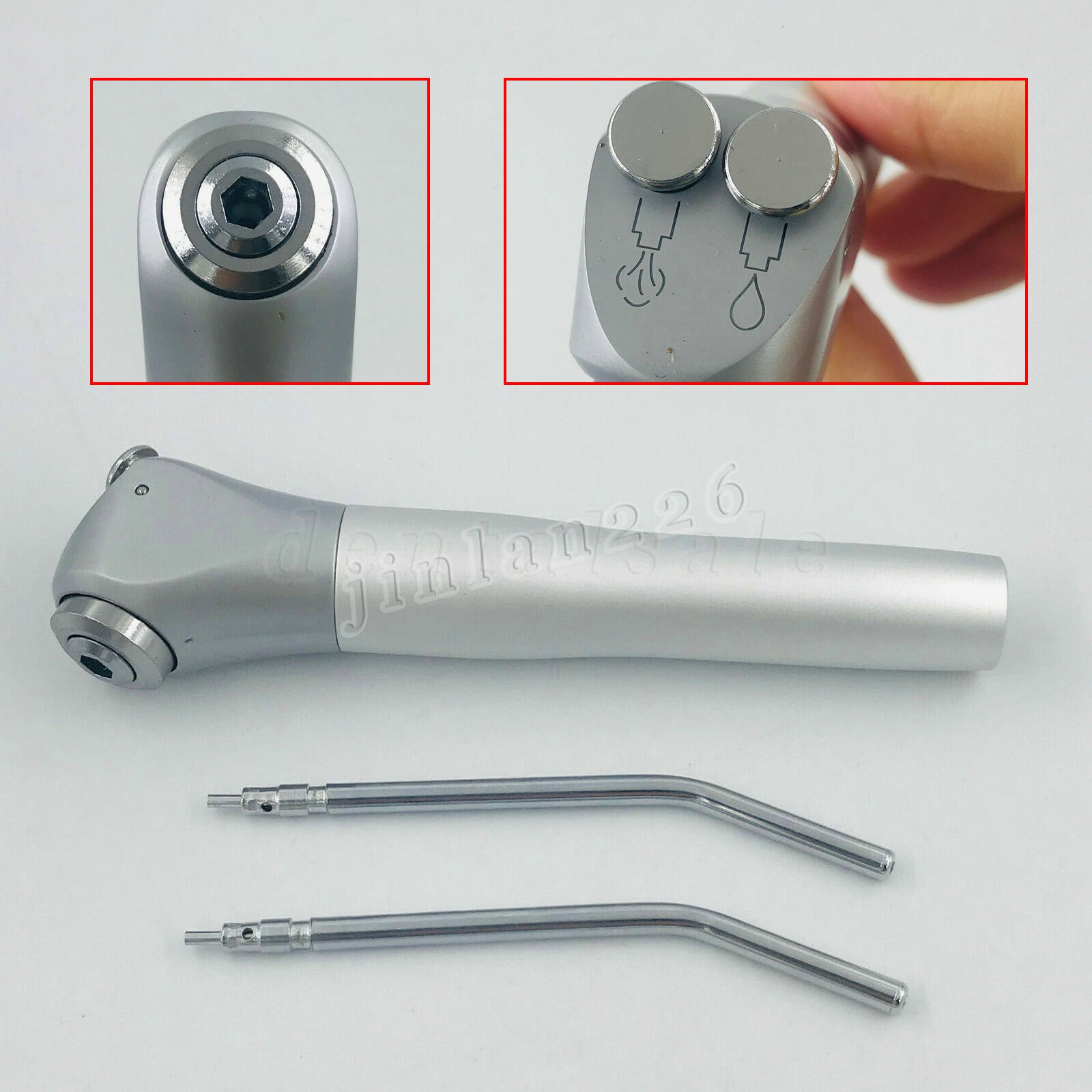 Dental Air Water Syringe Triple 3-Way Spray 2 Nozzle Tips Handpiece Autoclavable