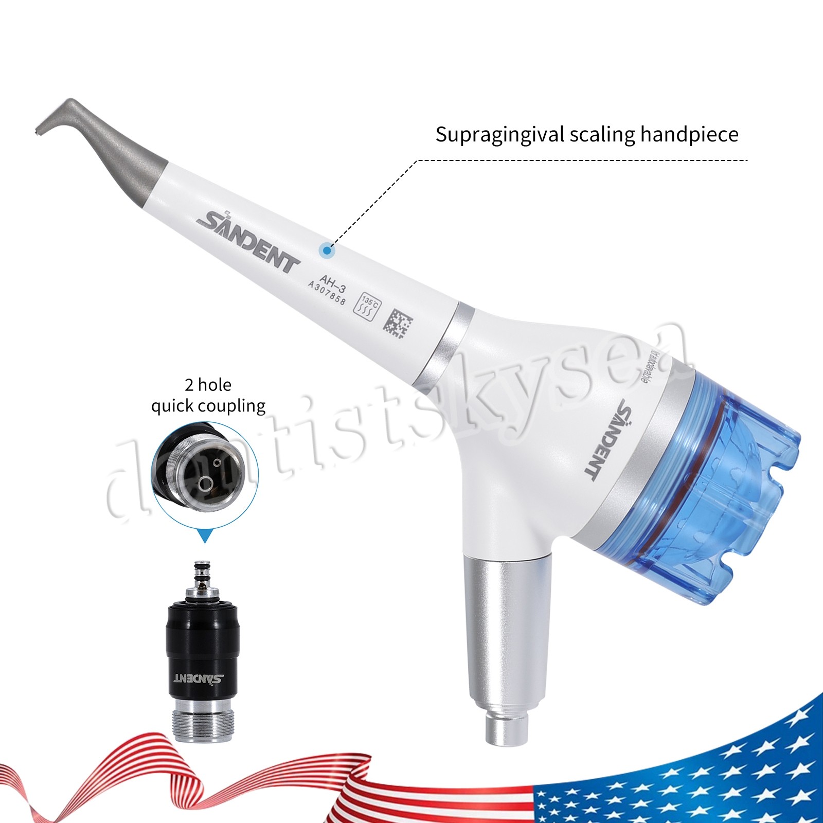 SANDENT Prophy Air Flow Prophy Handpiece Teeth Polishing 4Hole/2Hole