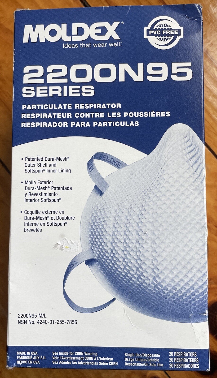 Moldex 2200 Masks – Box of 14 – PVC Free