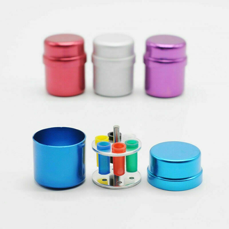 4 Pcs Dental Lab Endo Organizer Container 6 Paper Gutta Percha Holders Aluminum