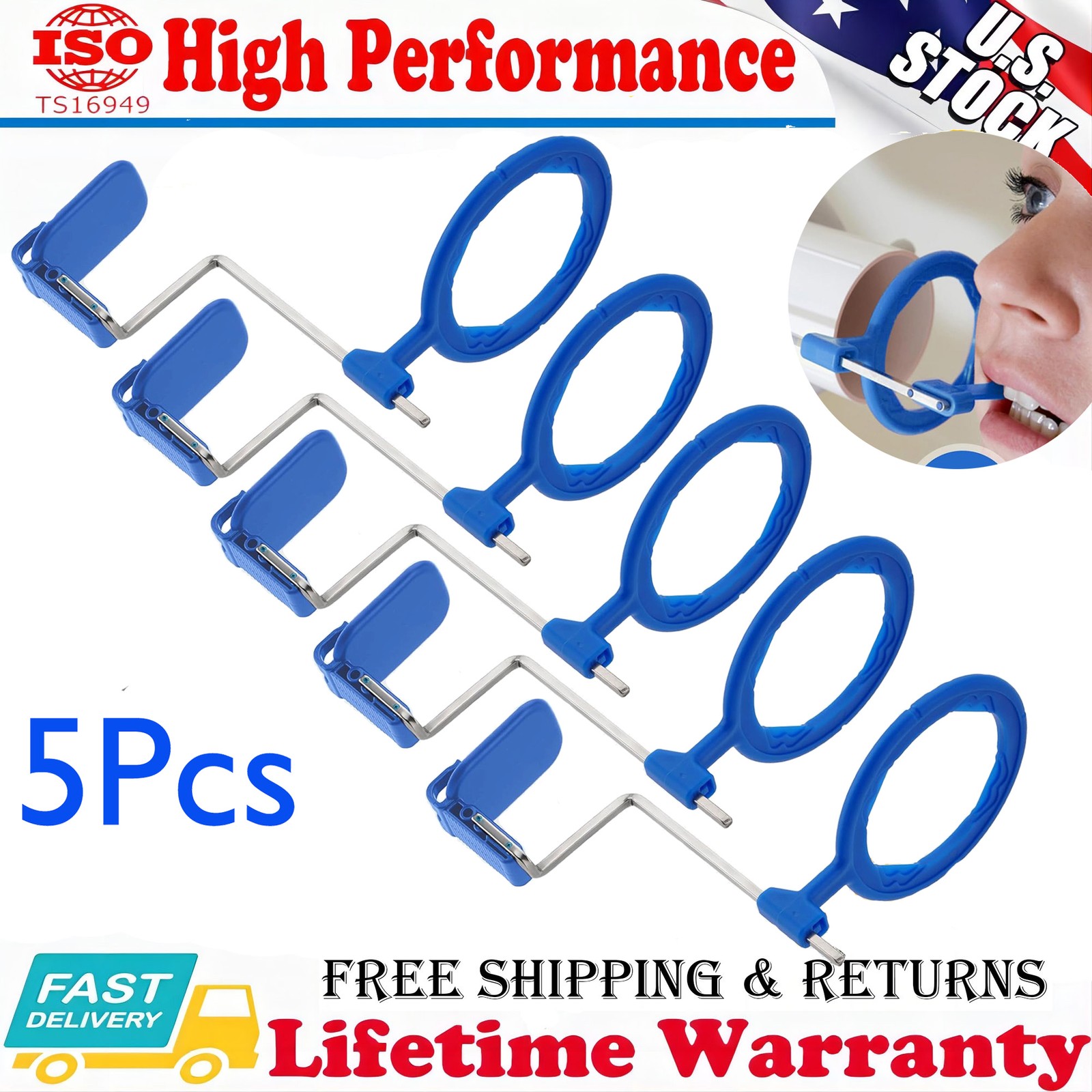 5Packs Dental X-Ray Sensor Holder Anterior Arm Dental Aiming Ring Autoclavable