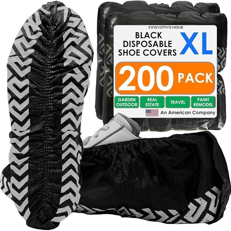 Heavy Duty Disposable Non Slip Shoe Covers Elastic Booties Indoor Outdoor Use
