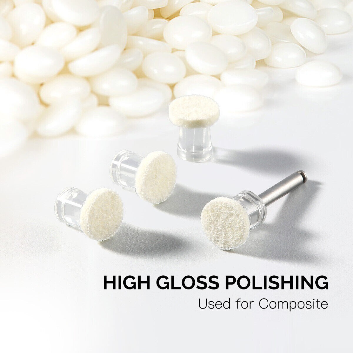 Dental Composite Resin Polishing Discs Pasted impregnated Felt Wheels Mandrel