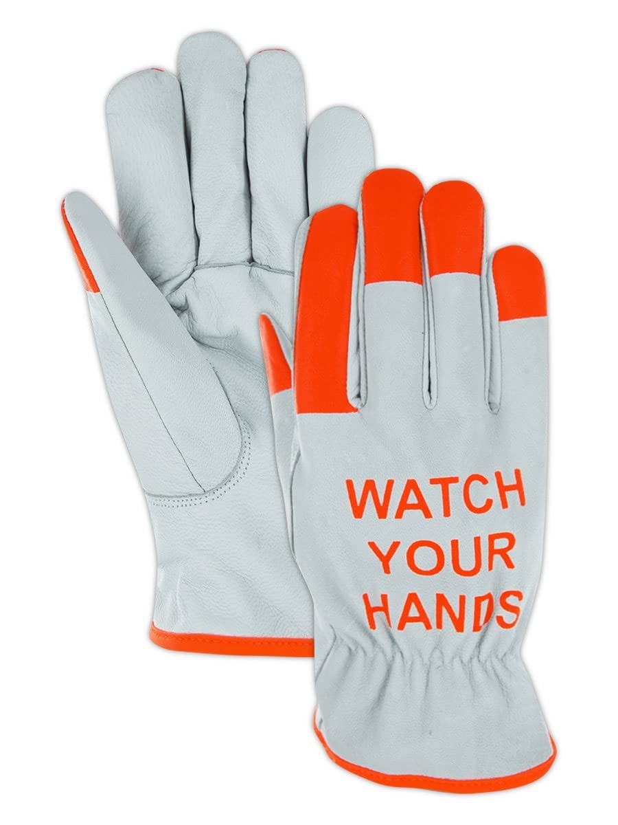 Magid Cut Resistant Hi-Viz Leather Driver Gloves Cut Level A5 Work Gloves For