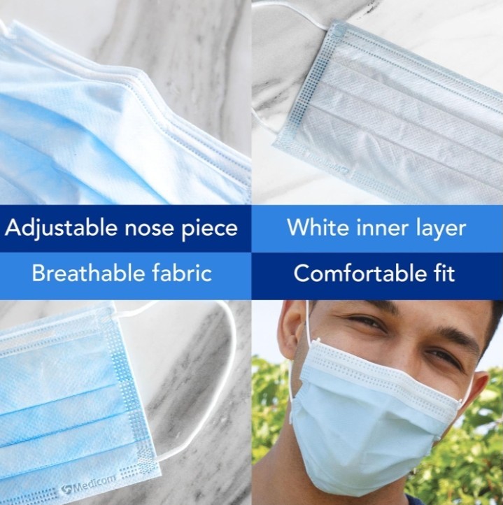 Medicom Expressions Disposable Face Masks ASTM Level 3 Surgical Mask 50ct 11/29