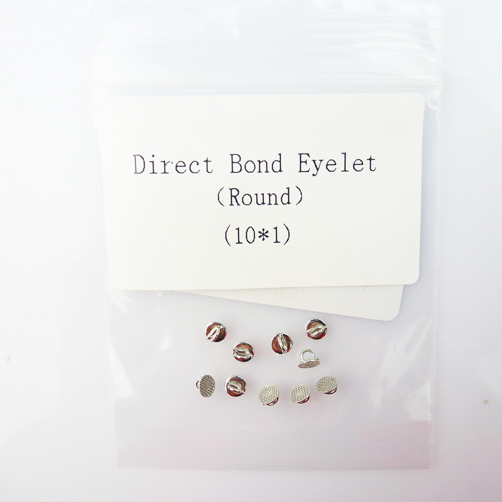 10pc Dental Orthodontic Lingual Button Bondable Mesh Base Round/Rectangle 6Type