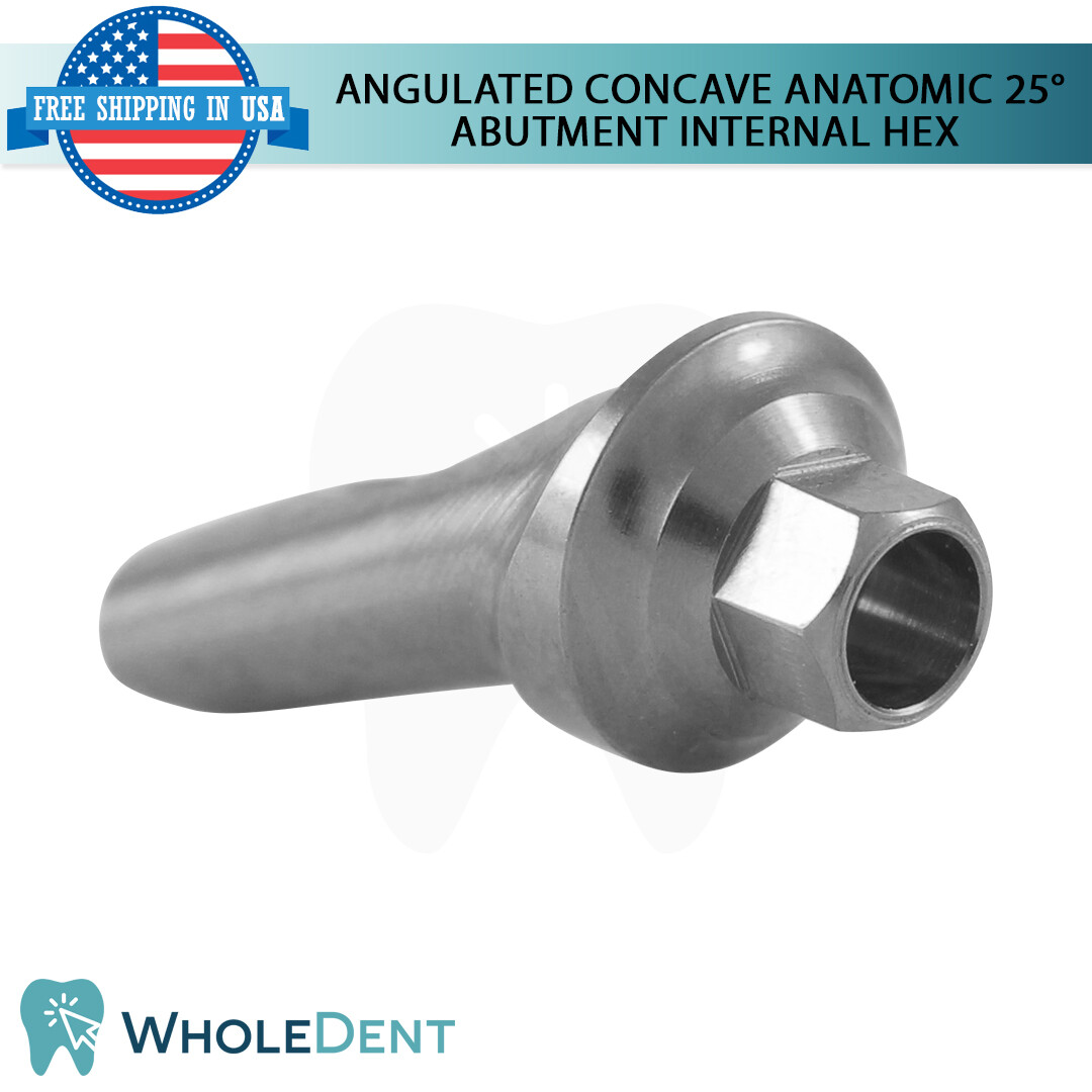 5x Angulated Abutment Concave Anatomic 25° Ø4.5mm Dental