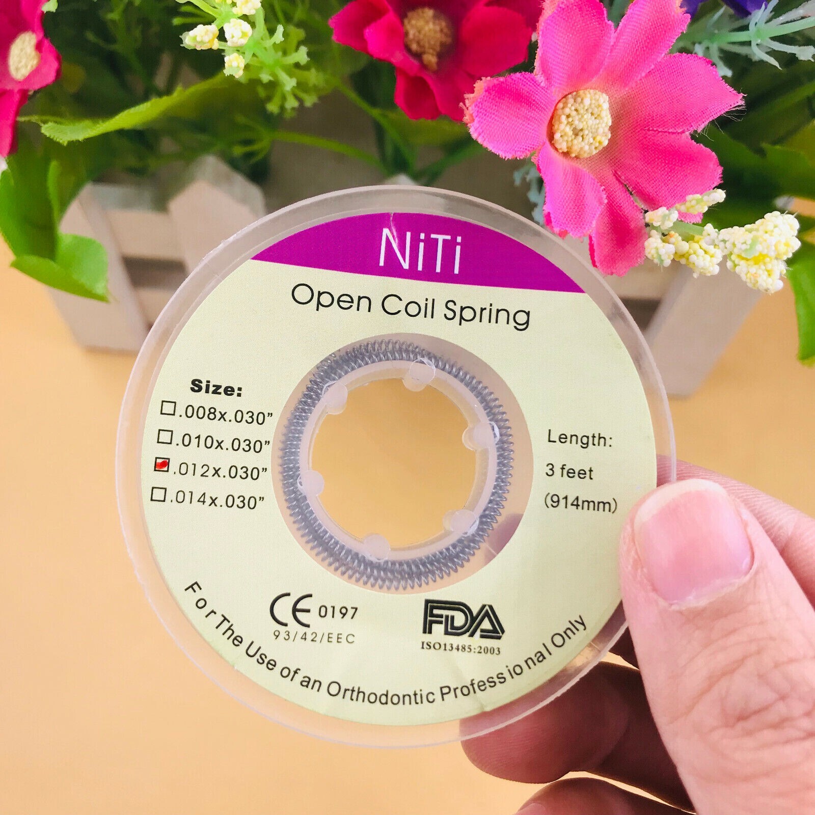 Dental Orthodontic Open Coil Spring Niti Spring Spool 012 *030 » inch 914mm
