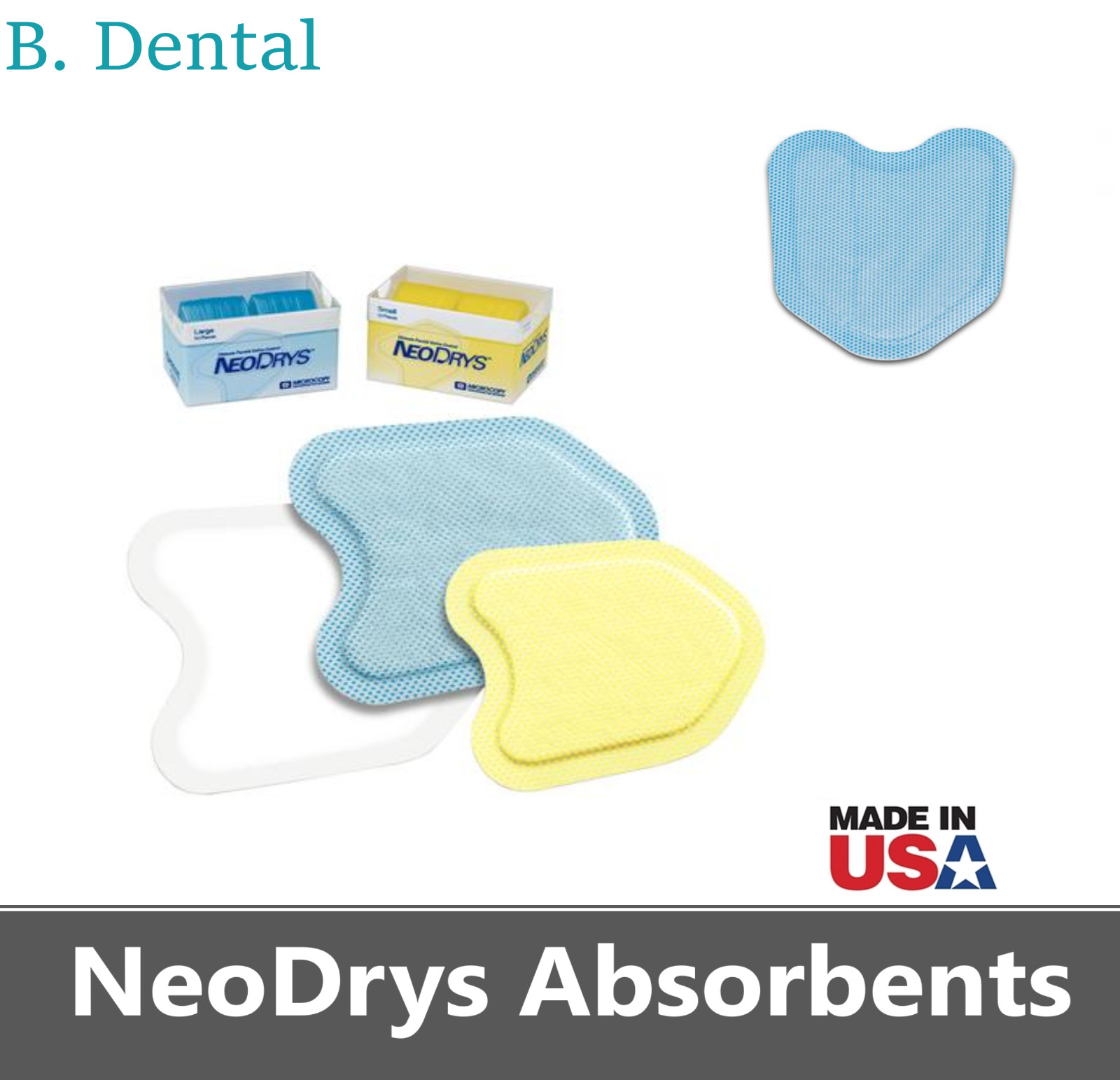 NeoDrys Dental Dry Corner Saliva Absorbents Cotton Roll Substitute Box/50