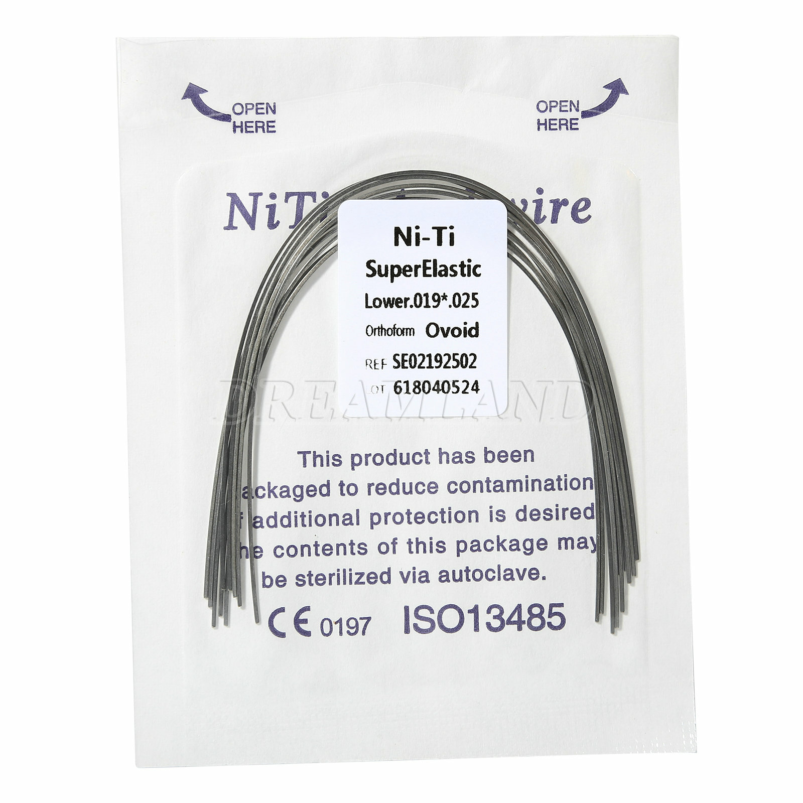 100PCS Dental Ortho Niti Rectangular Arch Wire Super Elastic / Metal Brackets