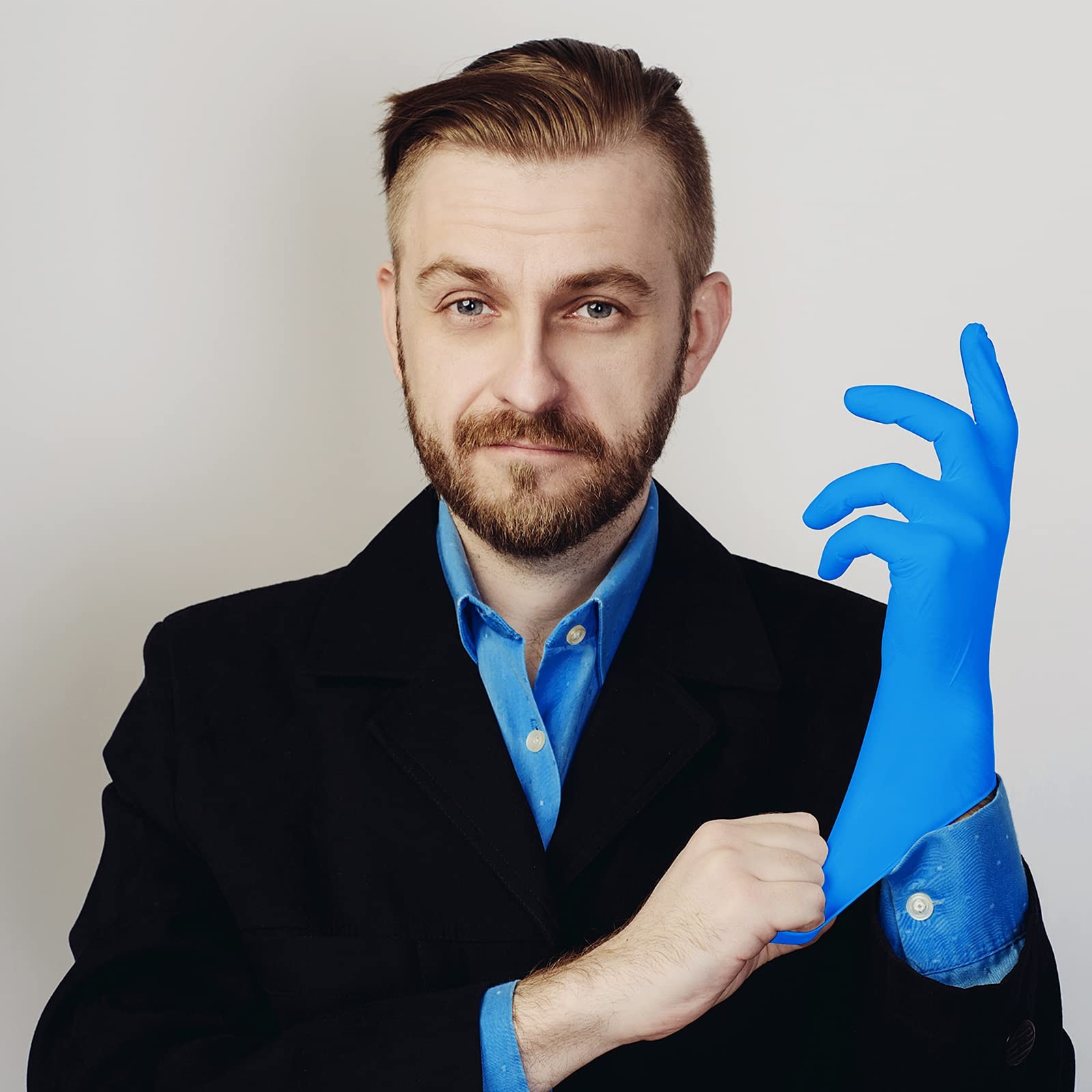 Nitrile Disposable Gloves, Medium, 50~Pack, Powder Free, Latex Free