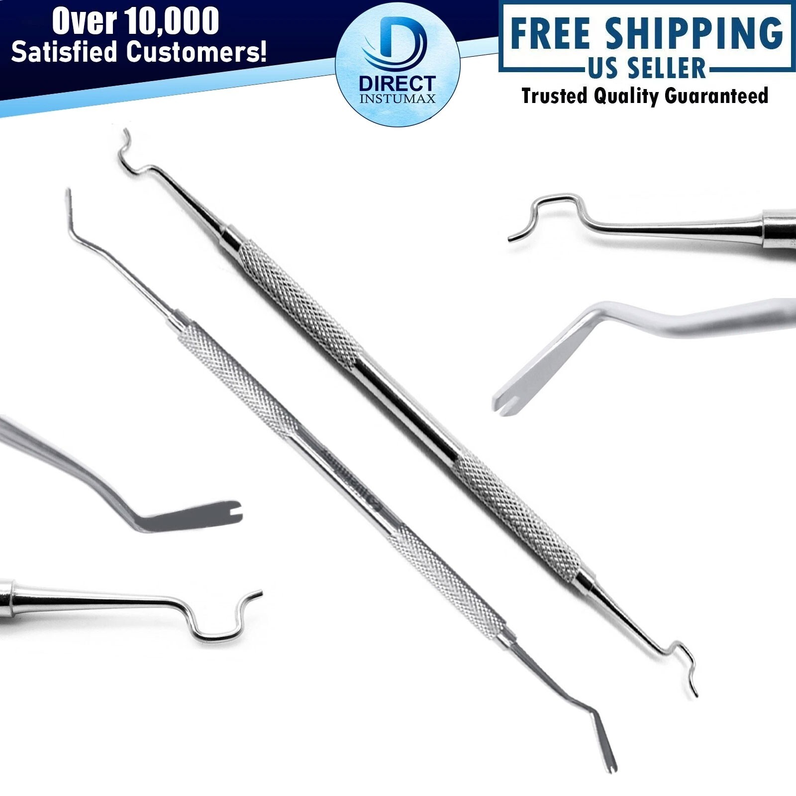 3Pcs Orthodontic Dental Archwire Placing Set – Braces Tweezer Ligature Scaler CE