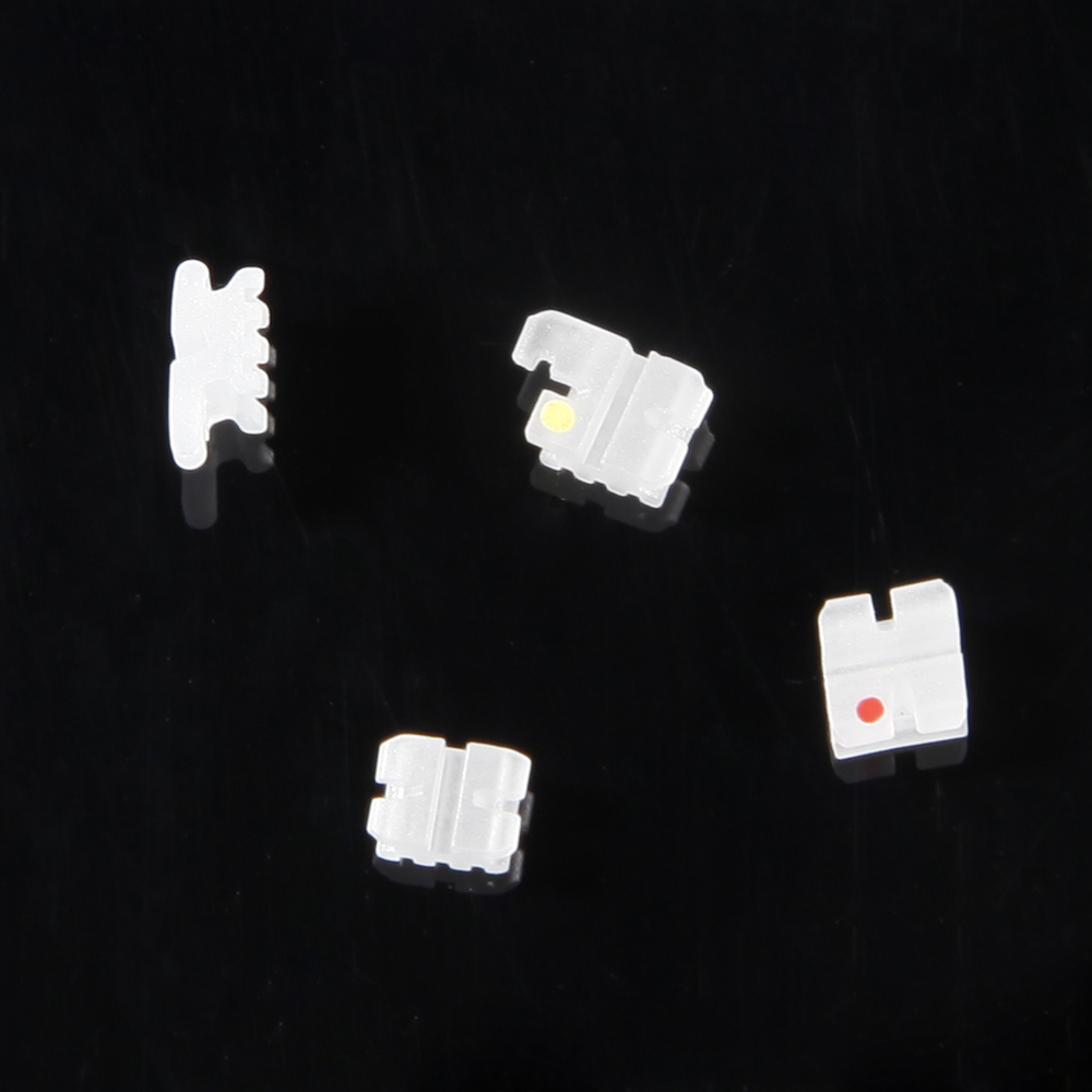 20pcs/set Dental Ceramic Braces Bracket Orthodontic MBT. 022 3-4-5 with hooks