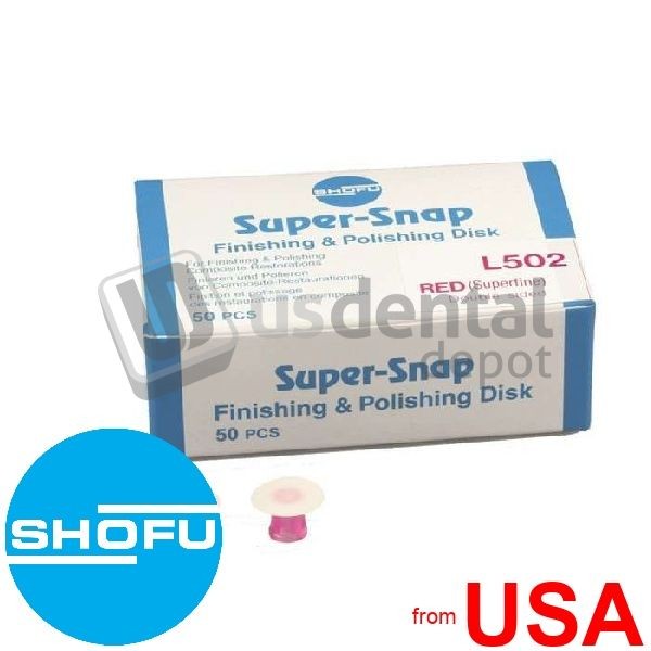 SHOFU Super-Snap RED Super Fine Double Sided discs Bx/50 – Refill – #L50 110685