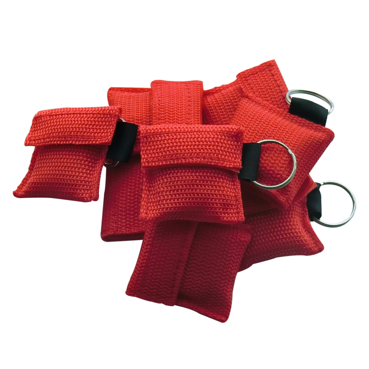 200pcs Random Color CPR No Label Nylon Keychain Transparent CPR Mask CPR Kits