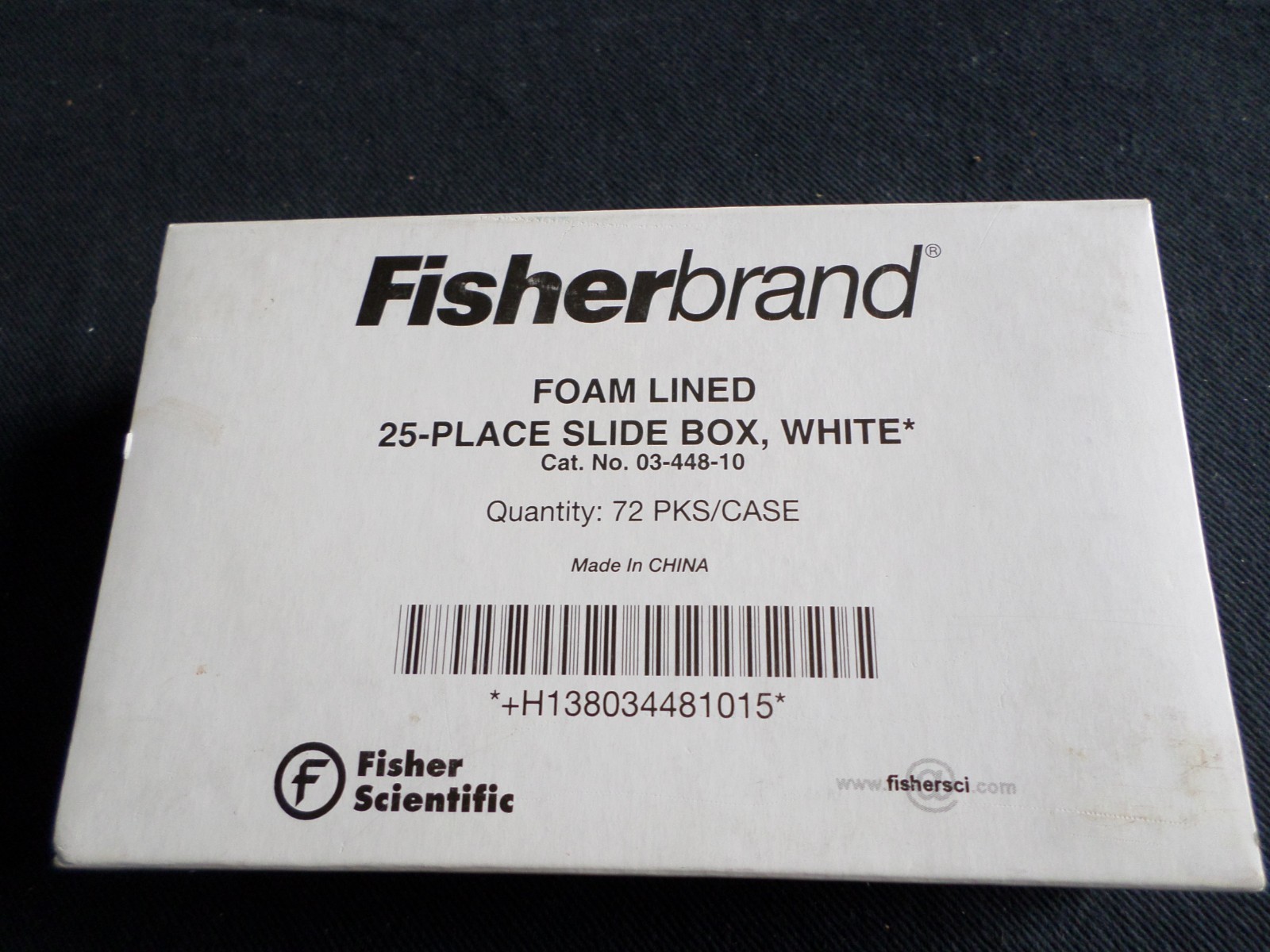 Fisherbrand Durable 25-Place Microscope Slide Box, Foam-Lined, HS15989RF
