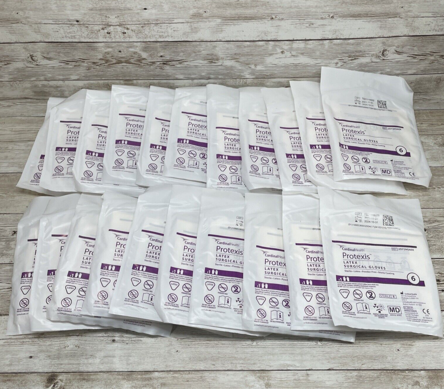21 Pair Cardinal Health Protexis Latex Surgical Glove Sterile Size: 6 Exp: 10/24