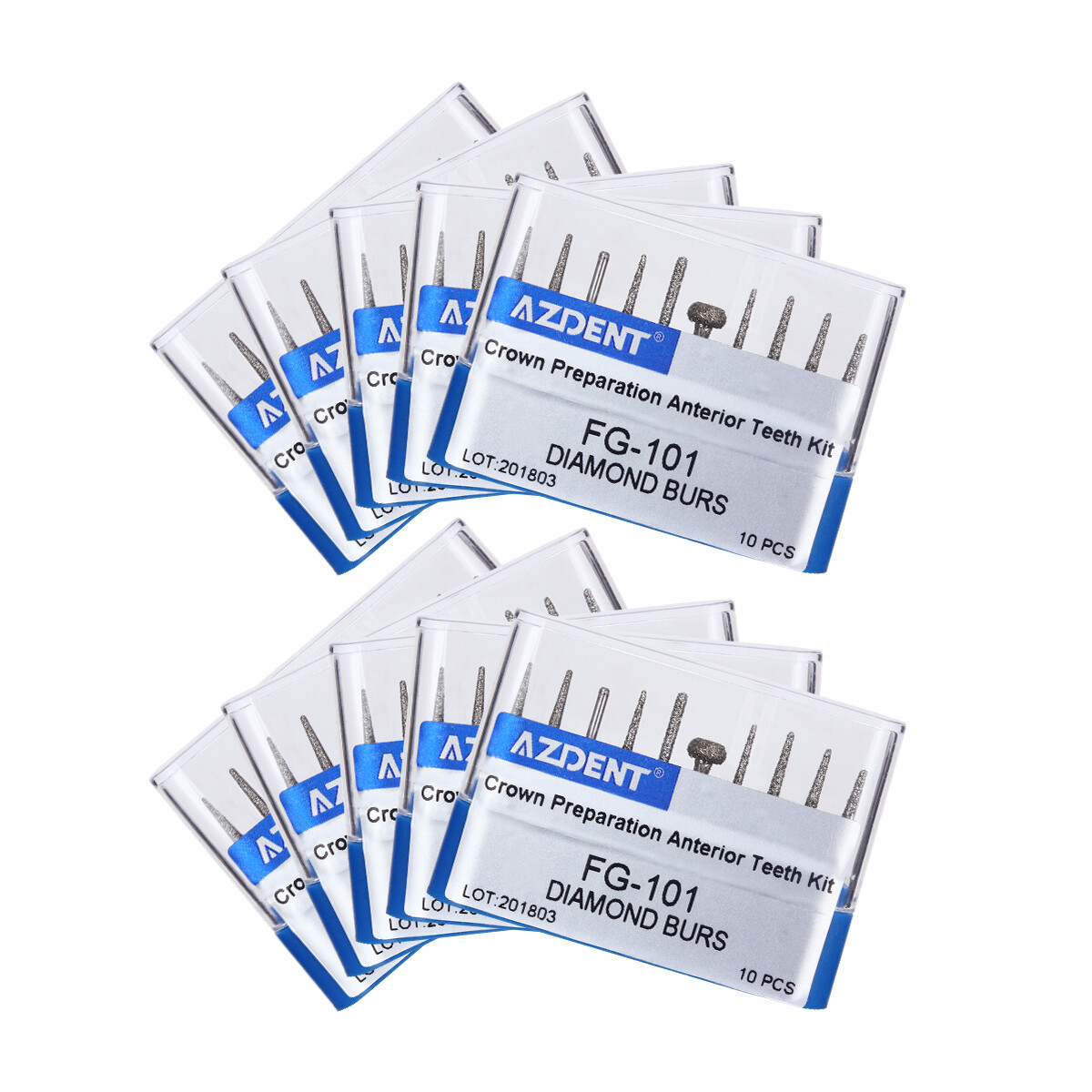 AZDENT Dental Diamond Bur Preposition Polishing Minimal invasive for High Speed