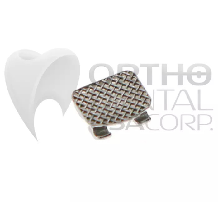 SET X 5 ORTHODONTIC BRACKET MBT .022» W/H 3,4,5 MIM MICROETCHED MESH BASE