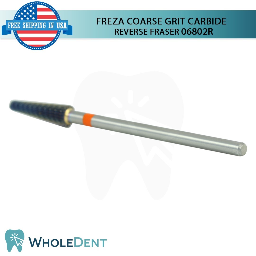 Freza Coarse Grit Carbide Reverse Fraser Ø4.0mm 06802R Dental Lab Cutters