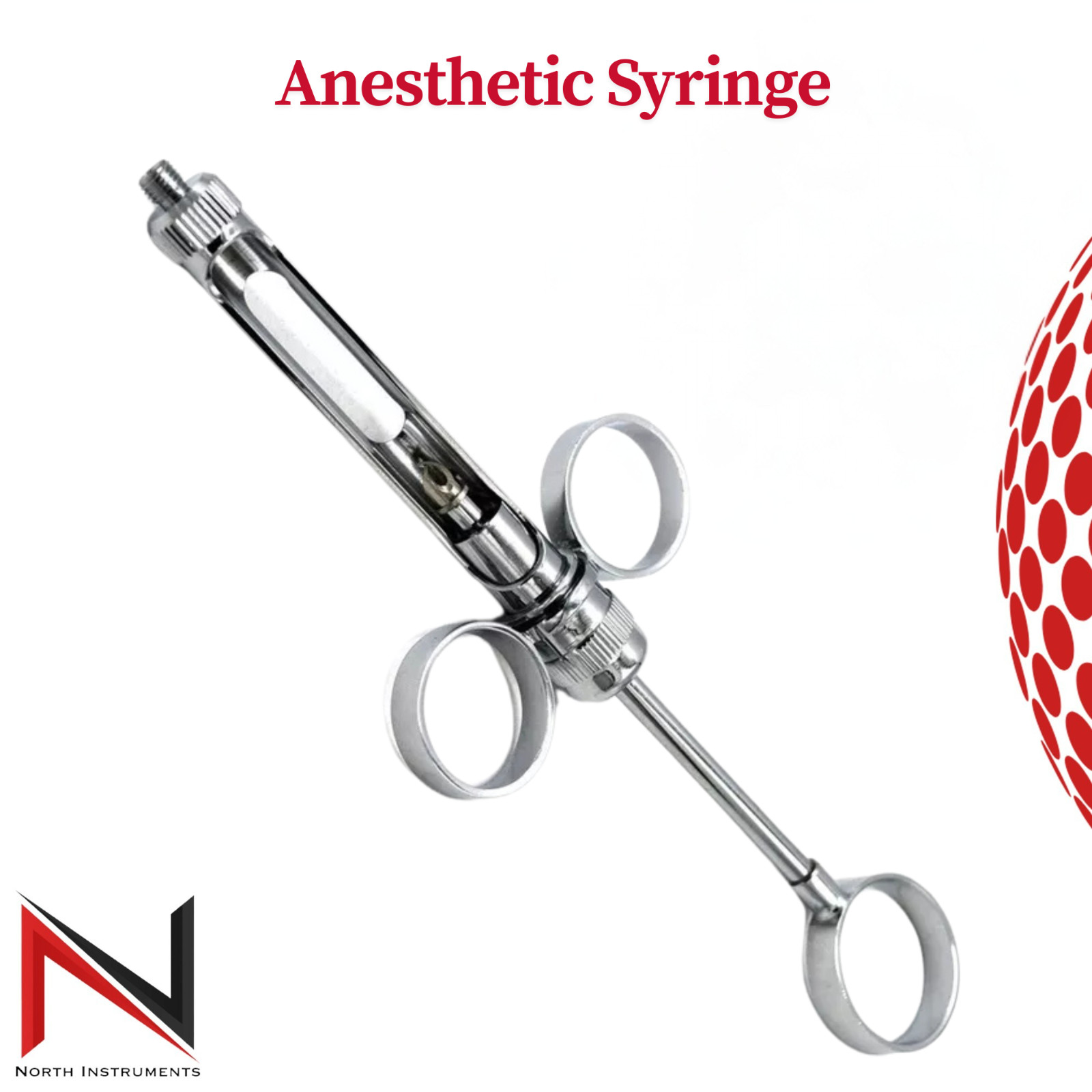 Aspirating Syringe Dental Instrument Cartridge Type C 1.8ml Stainless Steel