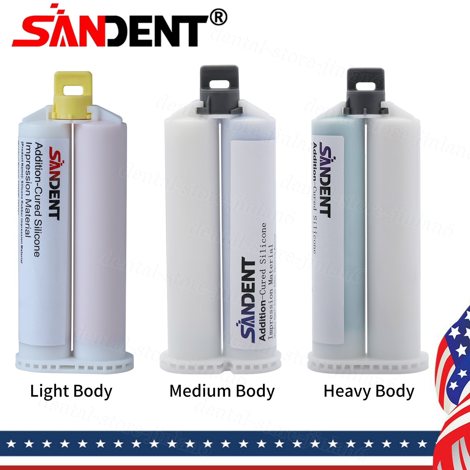 Light/Medium/Heavy Body Fast Set Impression Material 50mL + Tips