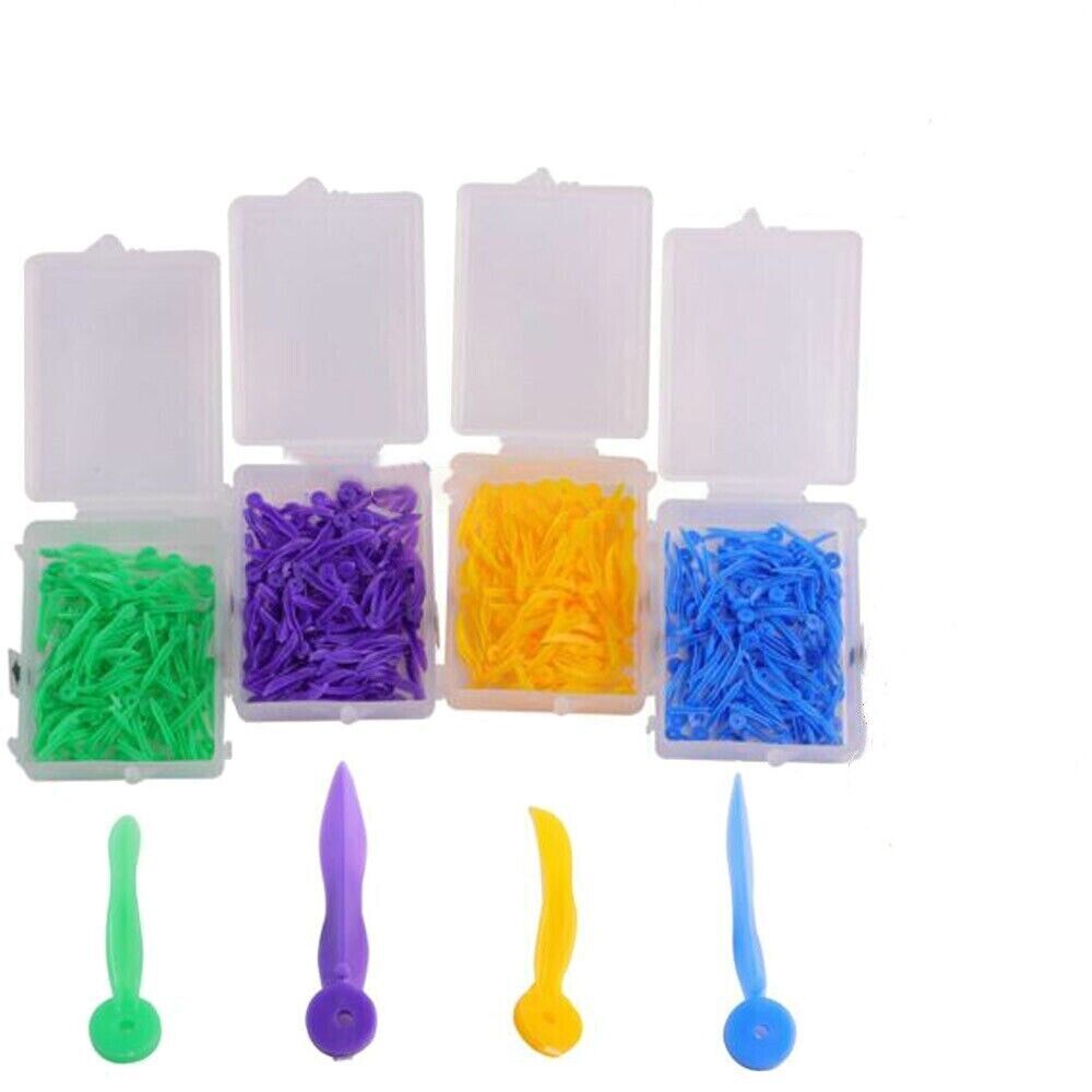 100Pc/Pk Dental Disposable Plastic Wave Poly Wedge With Holes Round XS/S/M/L