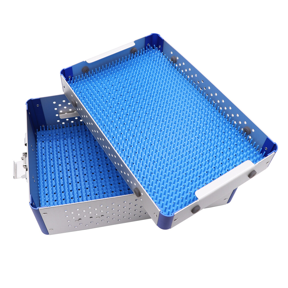 Two layer Sterilization tray case box surgical instrument Sterilize tray，us