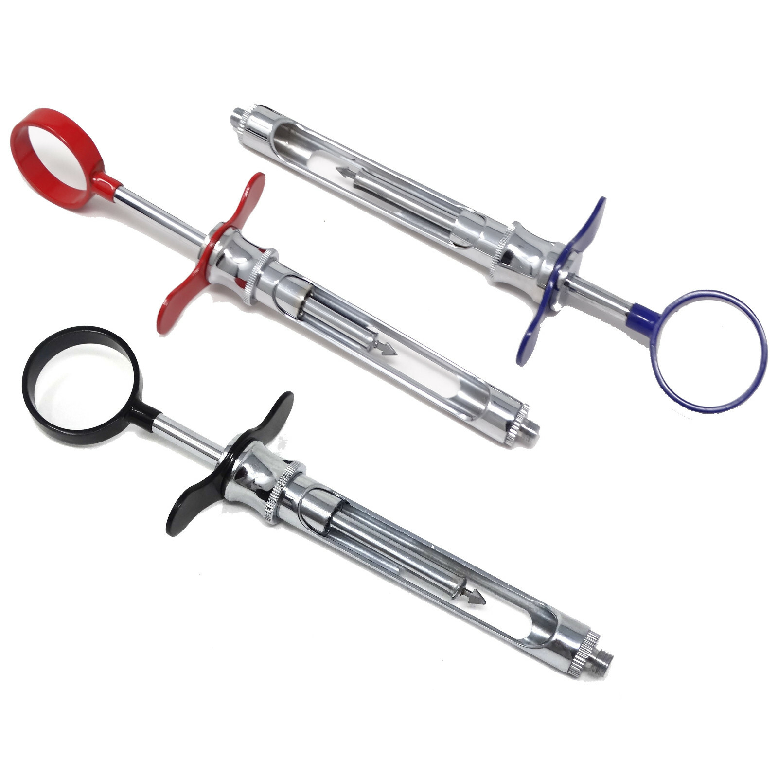 3 x Dental Syringe Self Aspirating Cartridge Syringe 1.8 ml – Black, Blue, Red