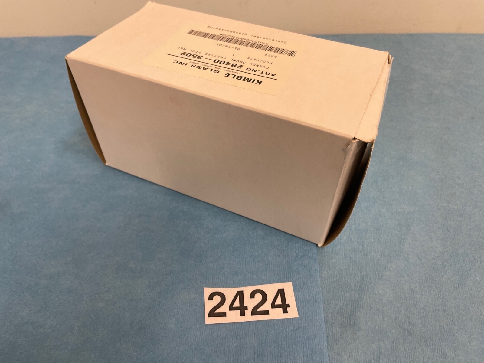 NEW Kimble Kontes Buchner Funnel, Medium Porosity Filter 350 mL 80 mm 28400-3502