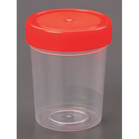 Zoro Select 32V491 Specimen Container, W/ Lid, 4 Oz, Pk280, 32V491