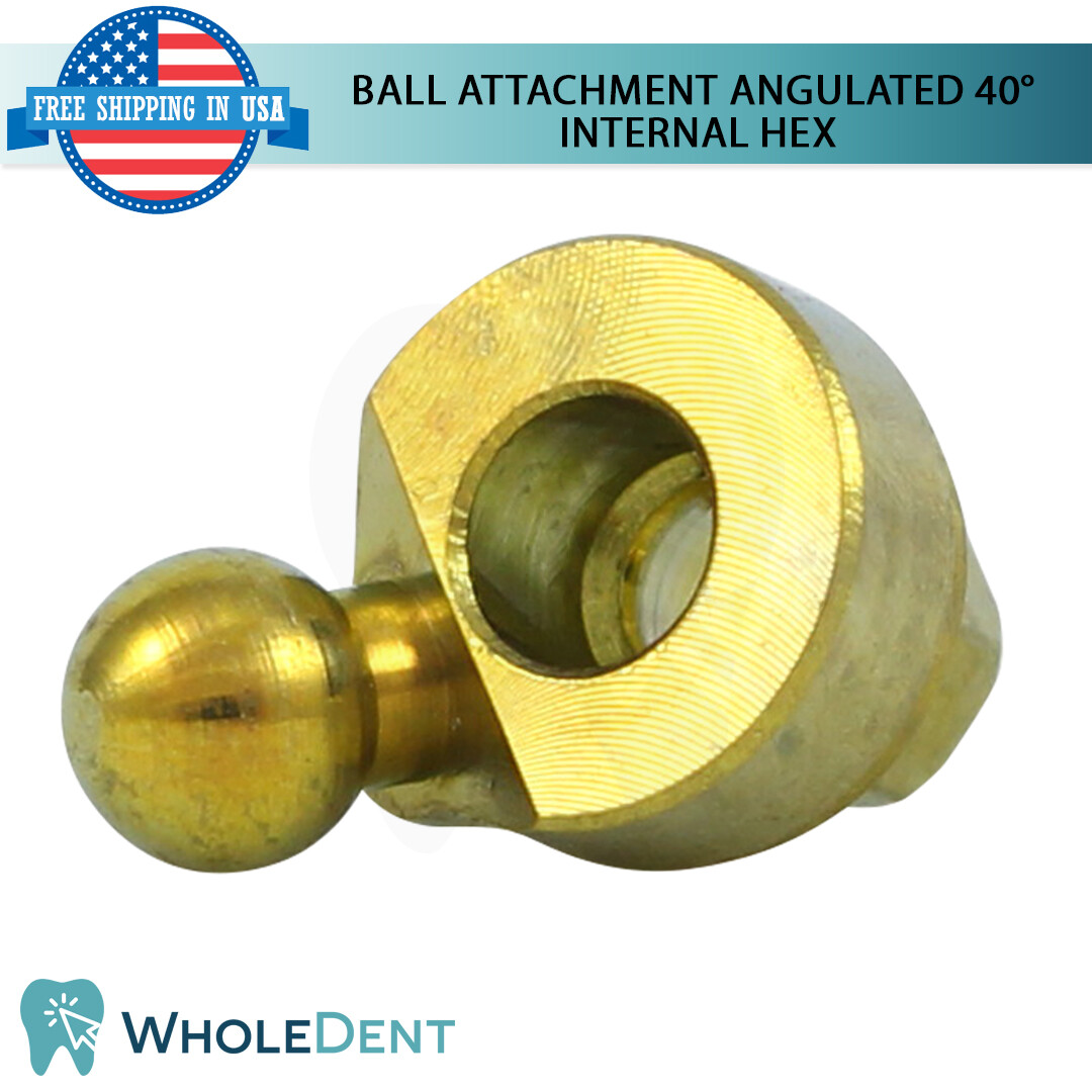 Angulated Ball Overdenture Attachment 40° Abutment Dental Implant Int Hex