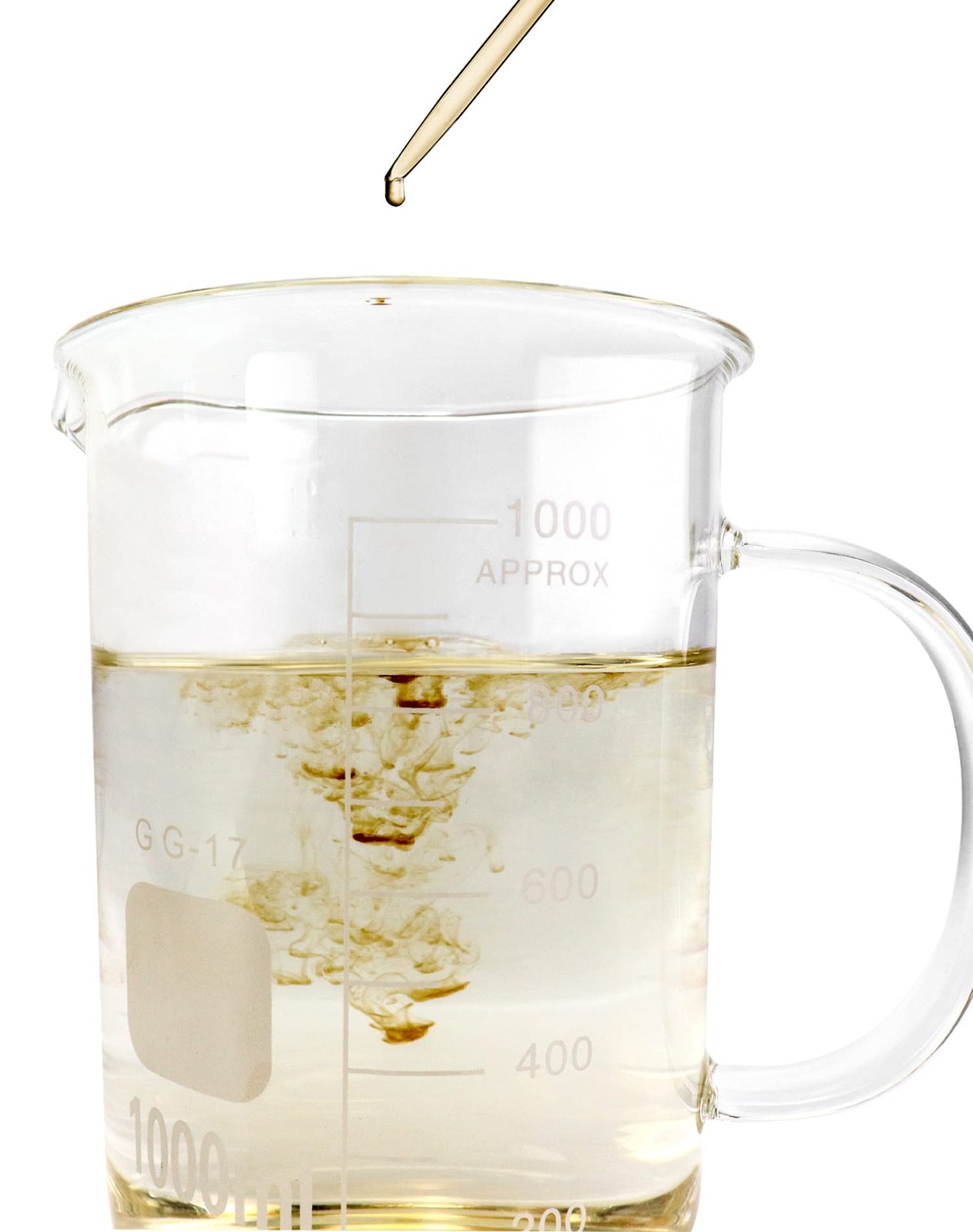 1000ml Beaker Measuring Cup Borosilicate Glass Handle Pour Spout 2 Pack