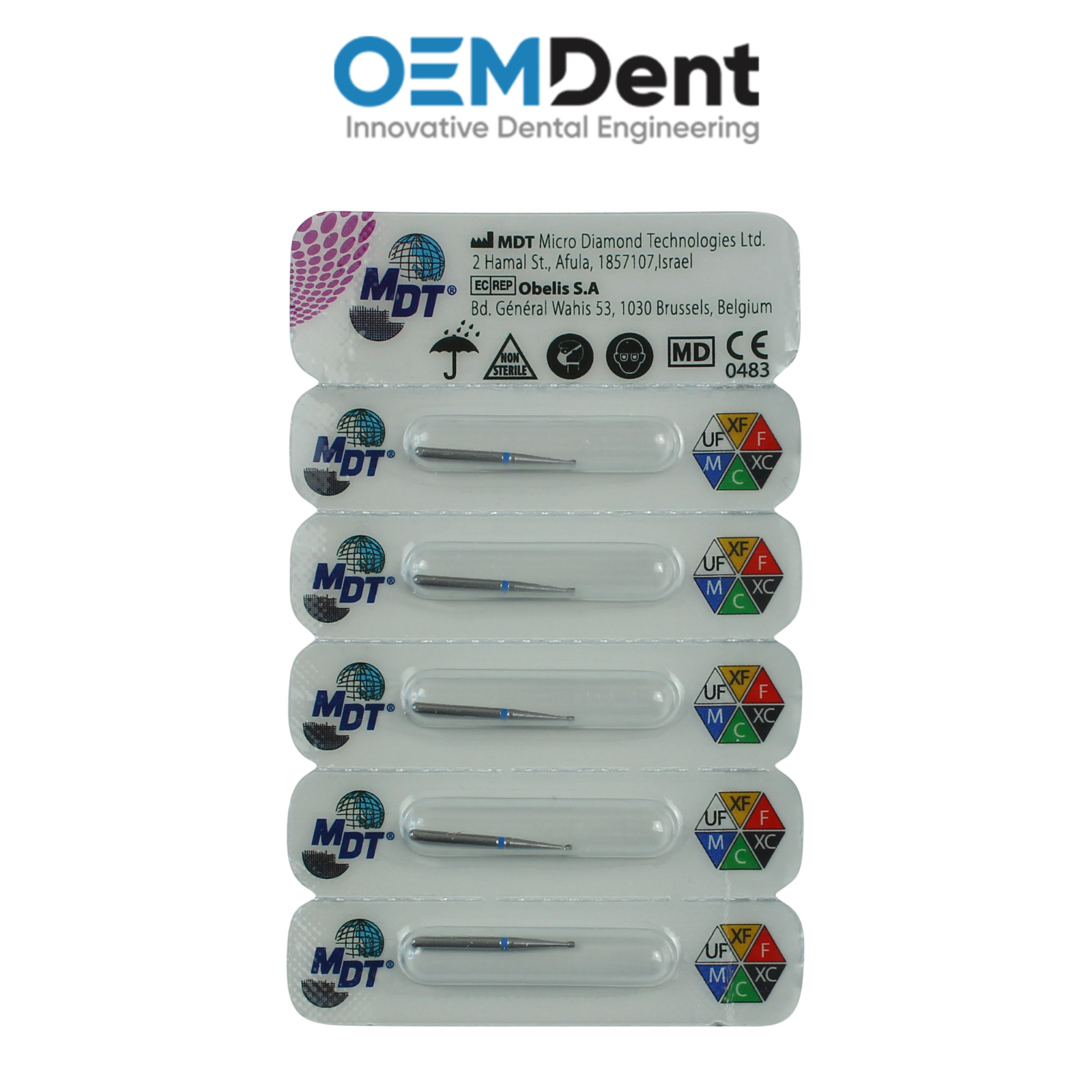 MDT FG Diamond Burs Inverted Cone 010 Cavity Prep Undercut Creation Restorations