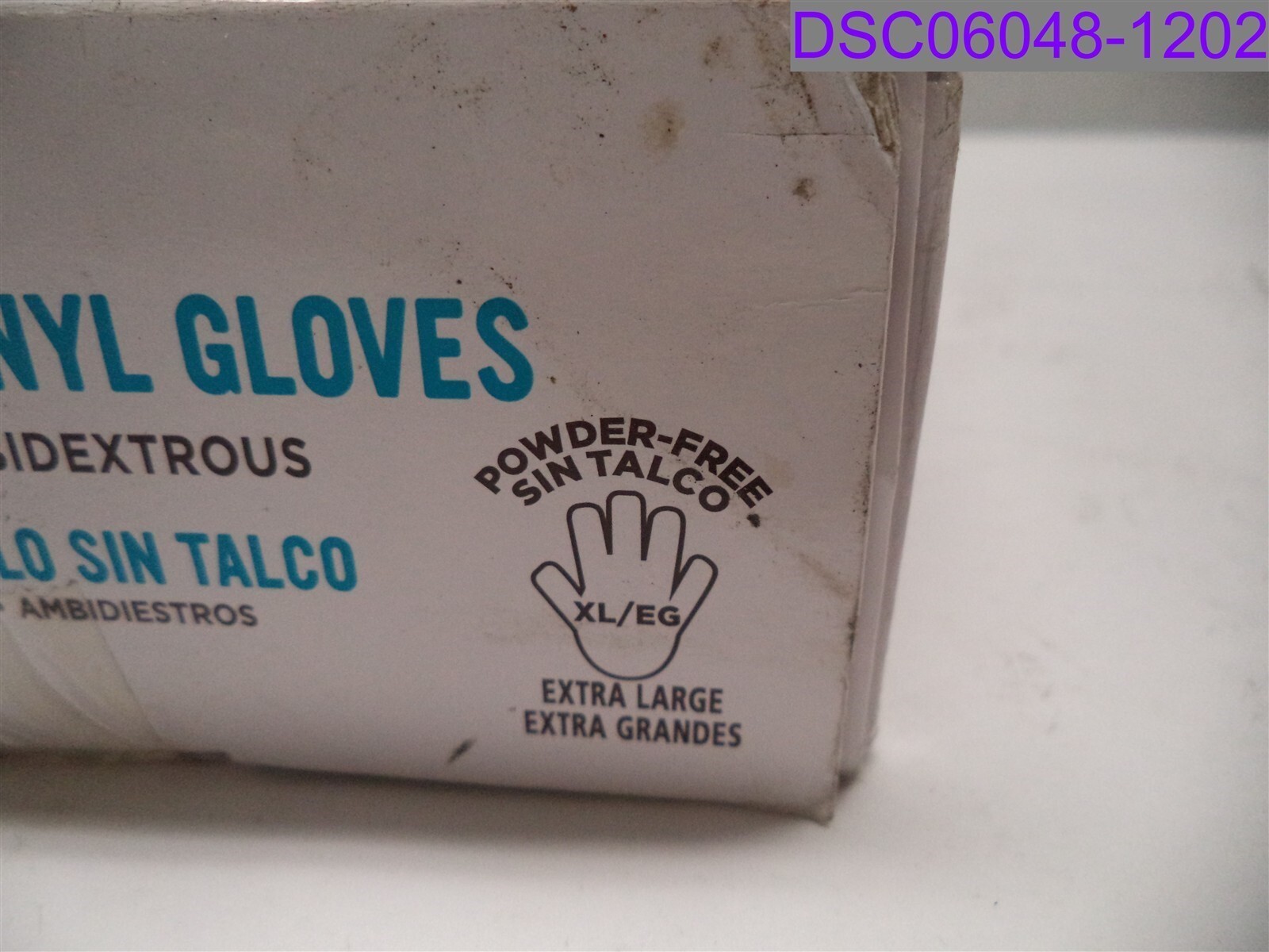 DAMAGED BOXES Qty= 5 Boxes: Monogram Powder-Free Vinyl Gloves Size XL P/N 403084