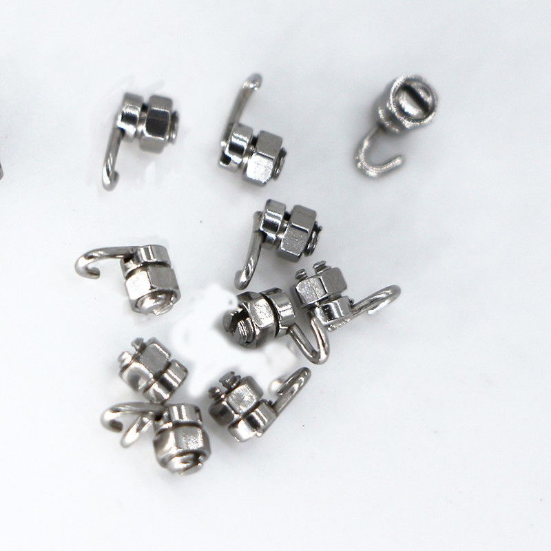Dental Orthodontic Activity Crimpable Hook Arch Wire Stops 20 Pcs + Tool Driver