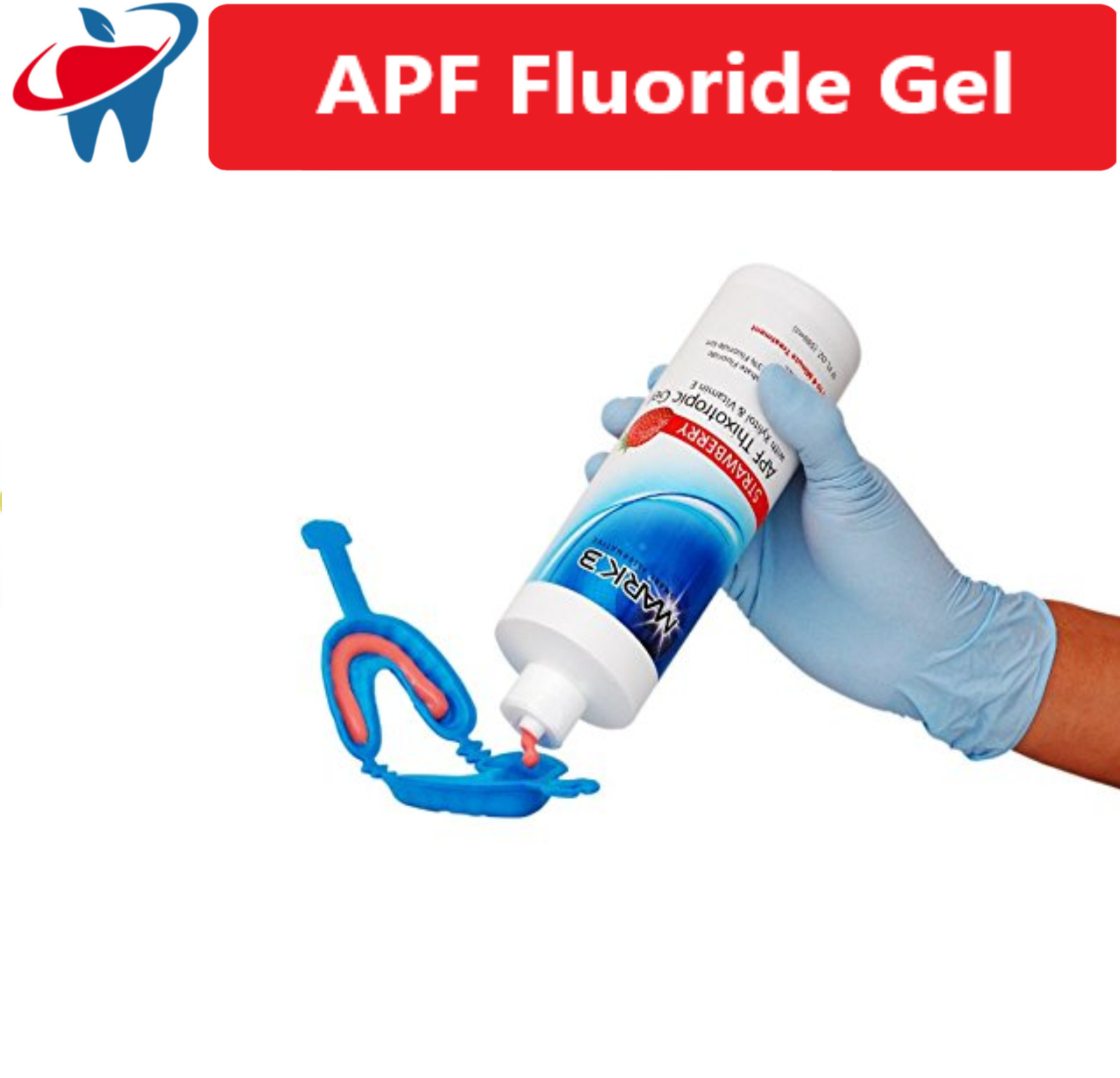 Dental APF Fluoride Gel 17 Fluoride Trays Dual Arch, Single Arch S, M, L – USA