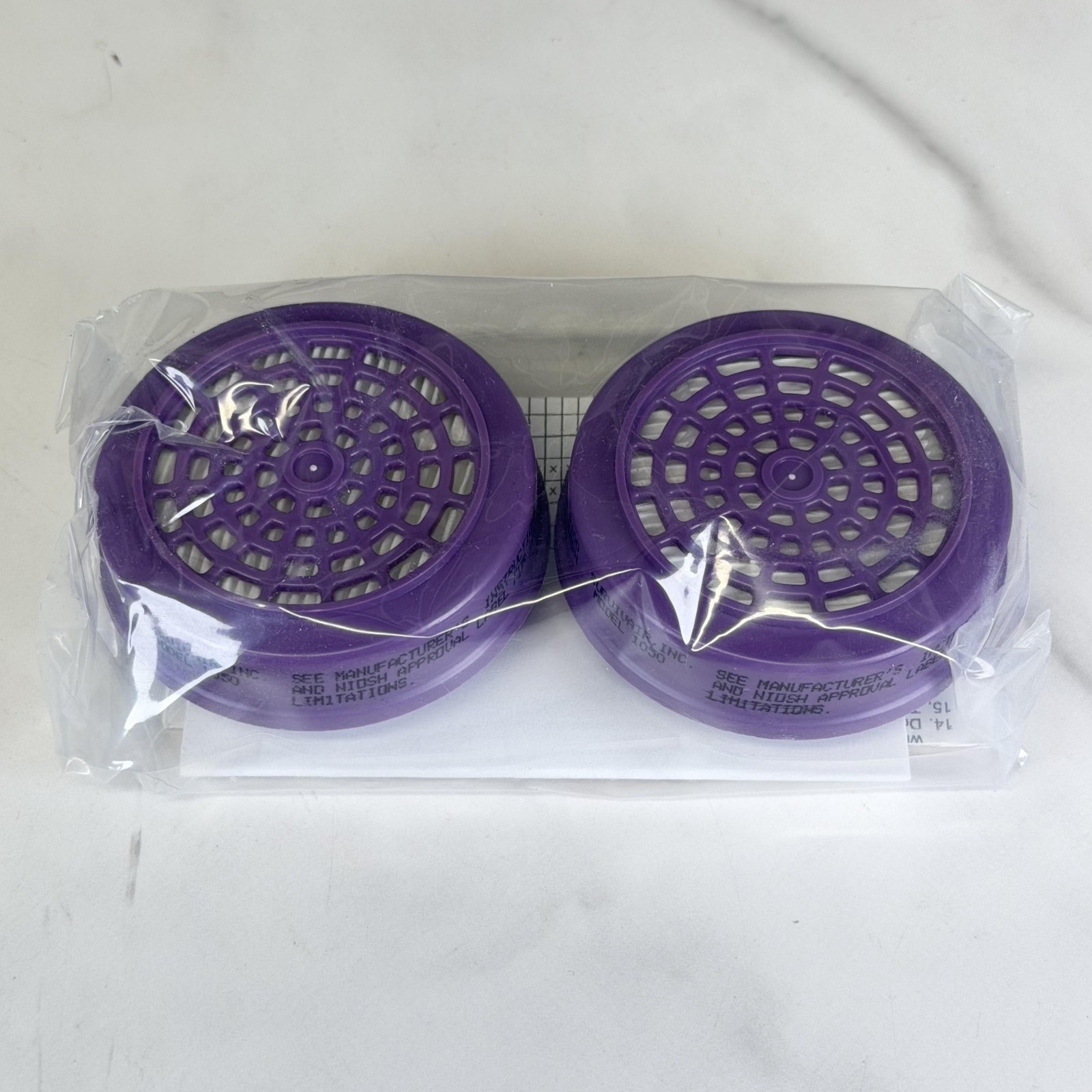 Sperian P100 Micro Filter Model 1050 Respirator Cartridges Purple Honeywell