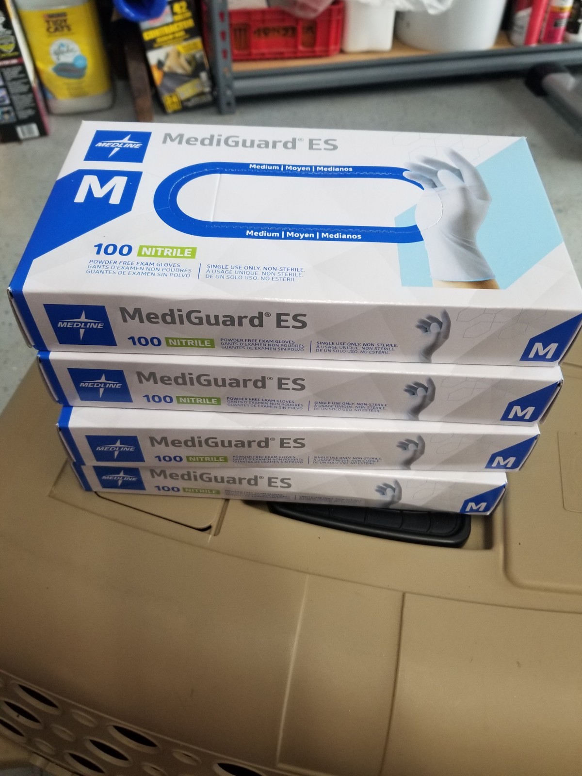 4 Packs NEW Medline ES SmartGuard Nitrile. Powdered-Free Gloves Med 400 GLOVES🌈