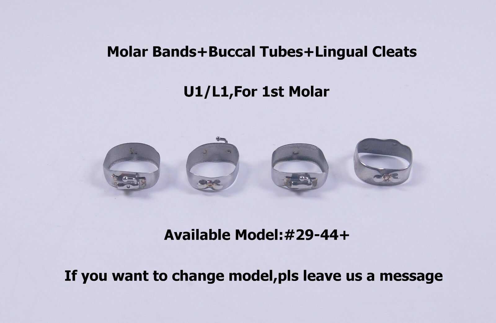 Dental Orthodontic 1st Plain Molar Bands #29-44+ Buccal Tubes Cleats Roth 022