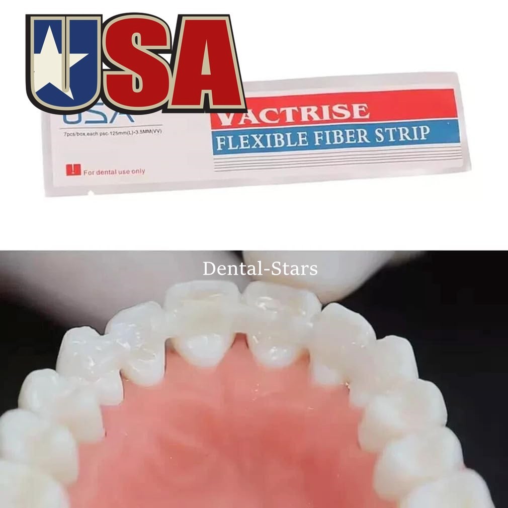2* Dental Vactrise Flexible Fiber Strip Glass Splint For Resin Bonding 125X3.5mm
