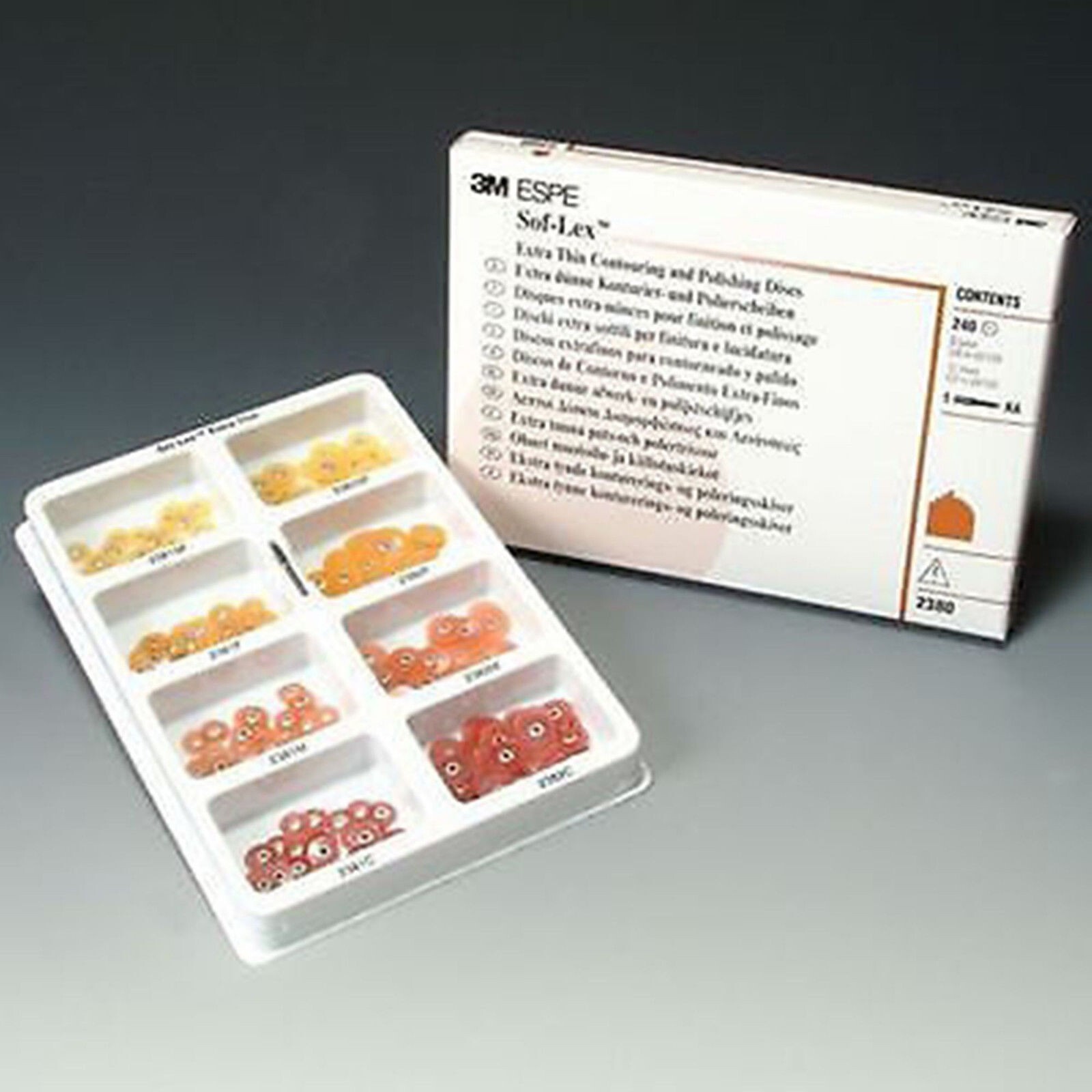 Dental 3M ESPE Sof-Lex soflex Contouring Polishing 240 Discs Kit 2380