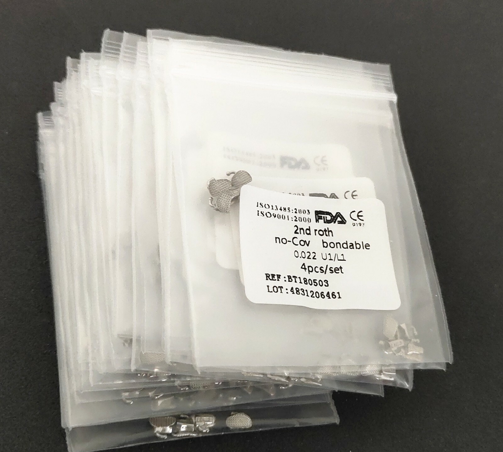 100Packs Dental Orthodontic Buccal Tube 2nd Roth 0.022 Molar Bondable No-cov