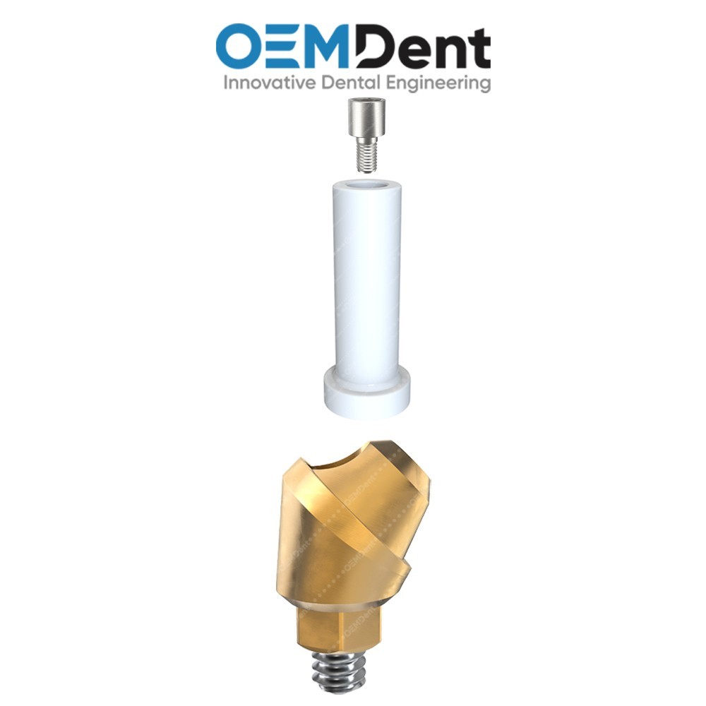 Dental Angulated Multi Unit 1.6 Plastic Sleeve Set 45° SGS® Compatible Int Hex