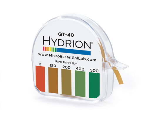 QT-40 Hydrion QUAT Quaternary SANITIZER Solution Test Tape Paper 0-500ppm 2026