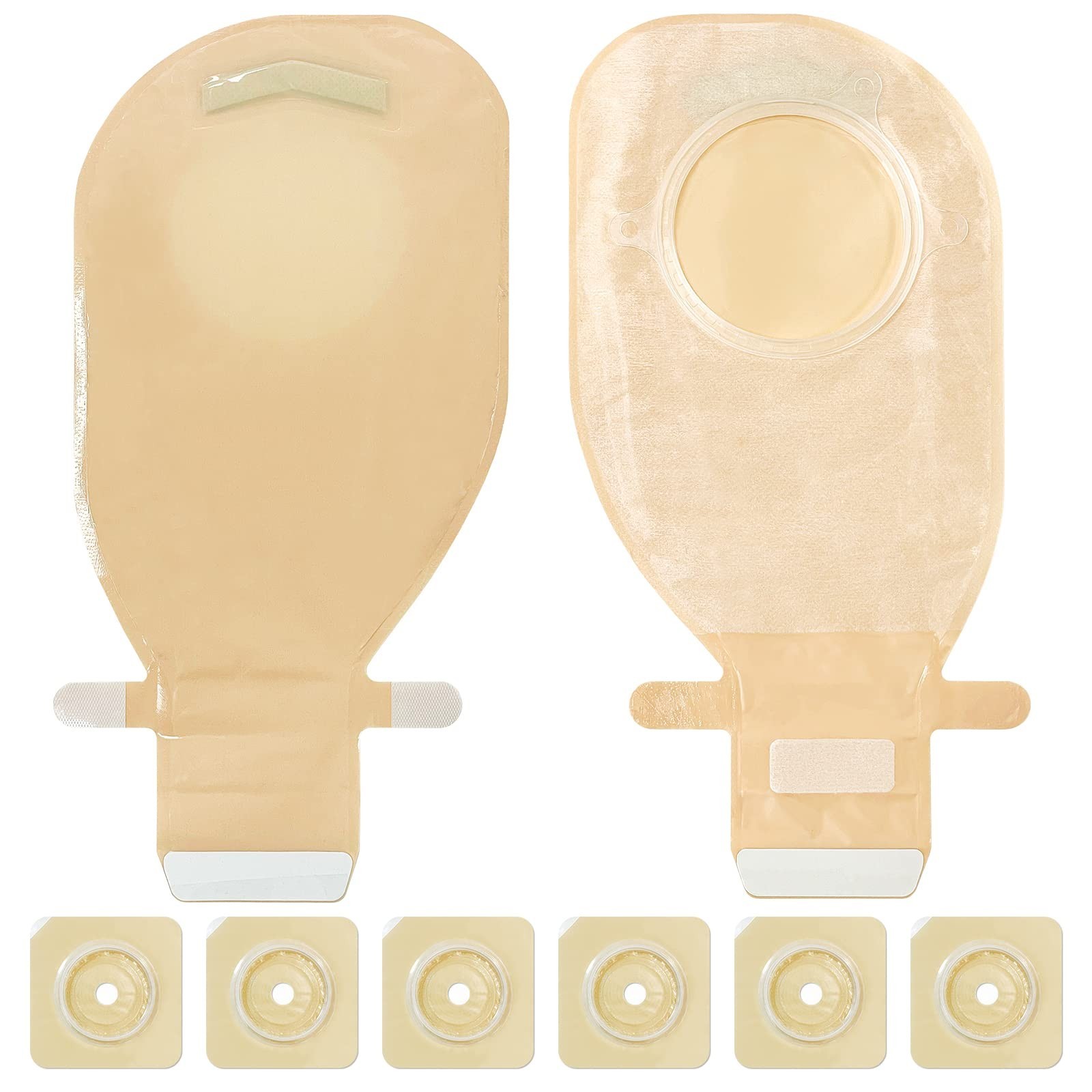 Carbou 21PCS Ostomy Supplies Colostomy Bags,Two Piece Drainable Pouches with …