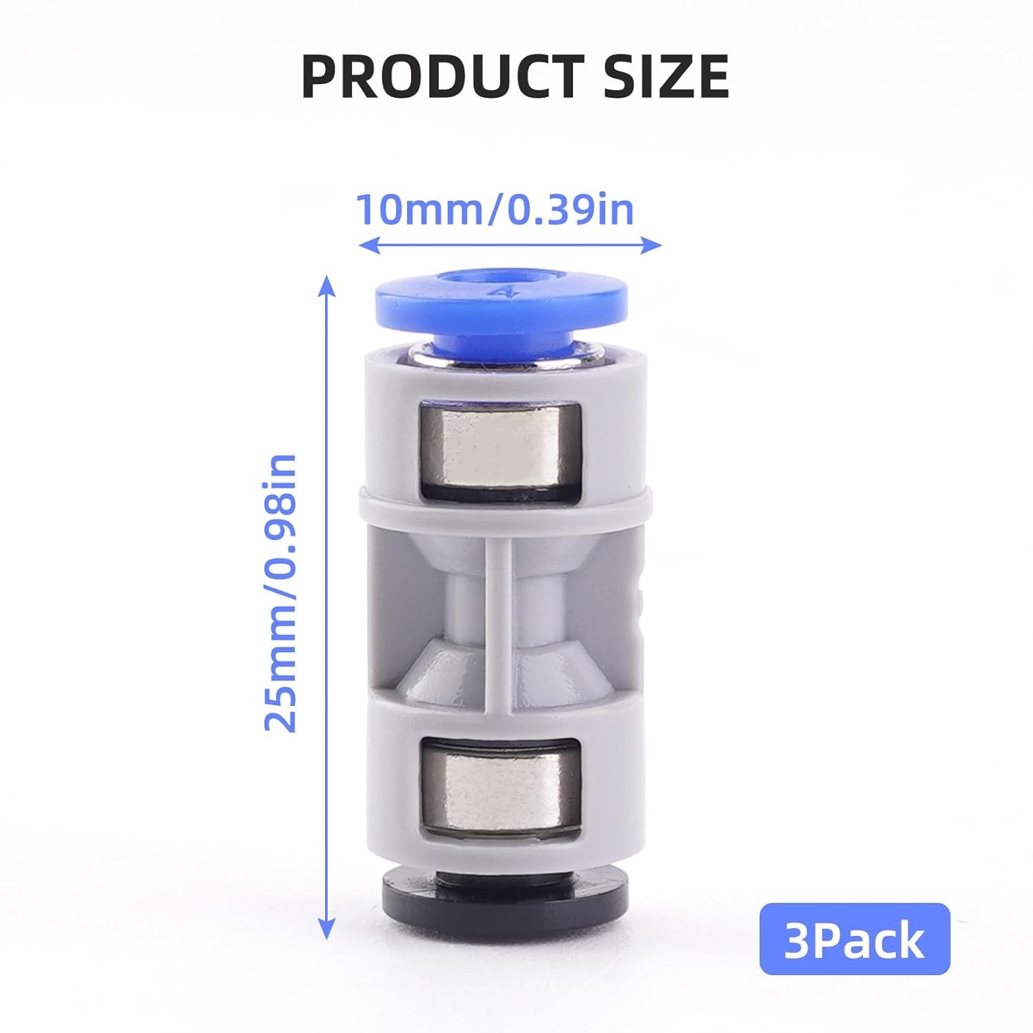3pcs Teflon PTFE Tube Adapter Replacement for Bambu Lab A1/A1MINI/P1P/P1S/P2S/X1
